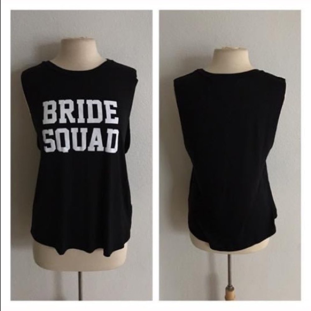 ❤️$5 S-3x Bride Squad tank tops